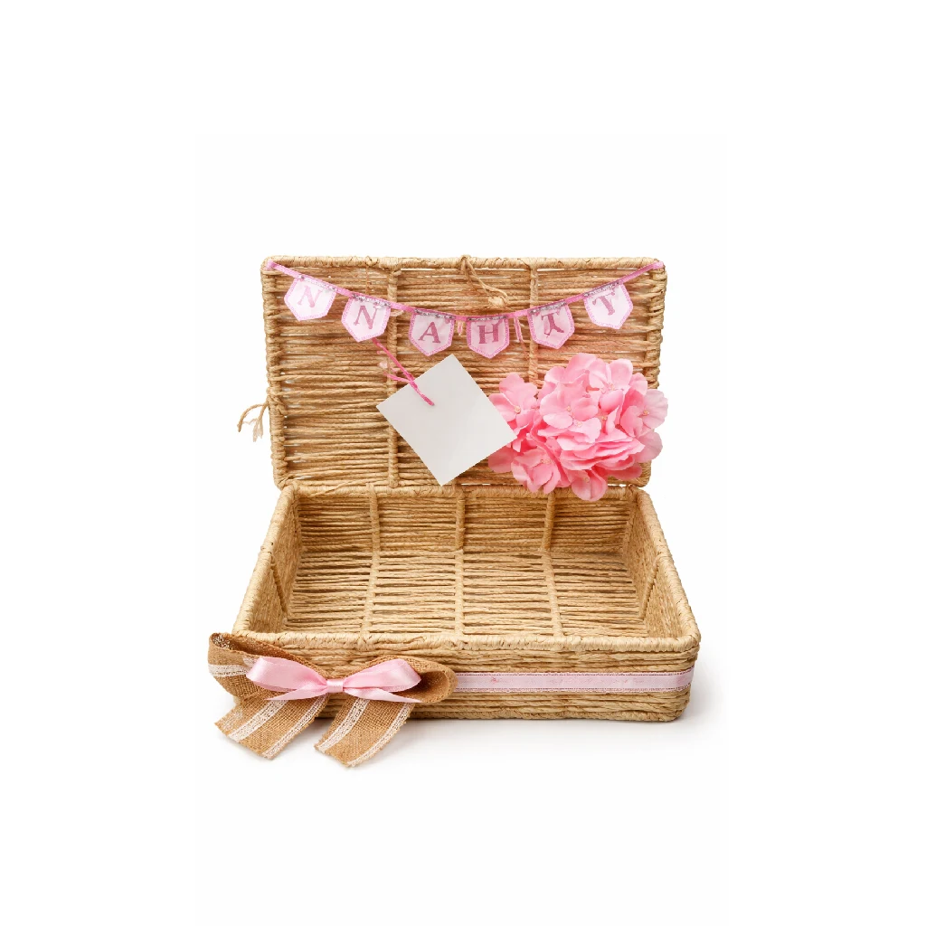 4 Jute Metal Box - Image 1