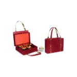 Suede Carry Bag Style Hamper Box
