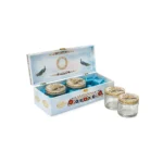 Royal Blue Mughal Art Dry Fruit & Honey Gift Box with 2 Glass Jars – Premium Decorative Wedding & Diwali Festive Hamper